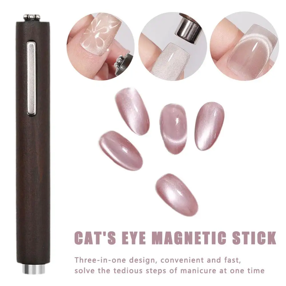 3-IN-1 Multi-function Cat Eye Magnet For Nail Art Design Strong UV Gel Polish Magic Effect Thick Magnetic Stick Manicure To E9J4