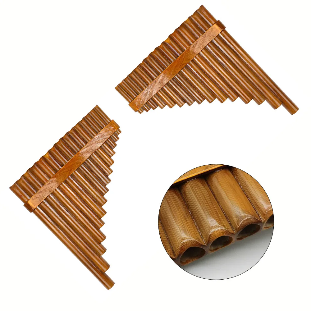 

Natural Bamboo Pan Pipes Tuned G Major 15 Pipes For Beginners High Quailty Longlifespan Woodwind Instruments Accessories