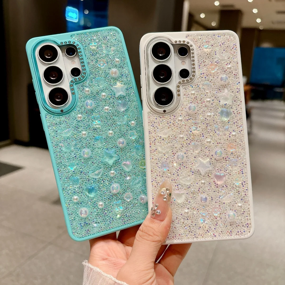 Luxurious Shiny Bling Glitter Diamond Rhinestone Phone Case - Shockproof and Stylish