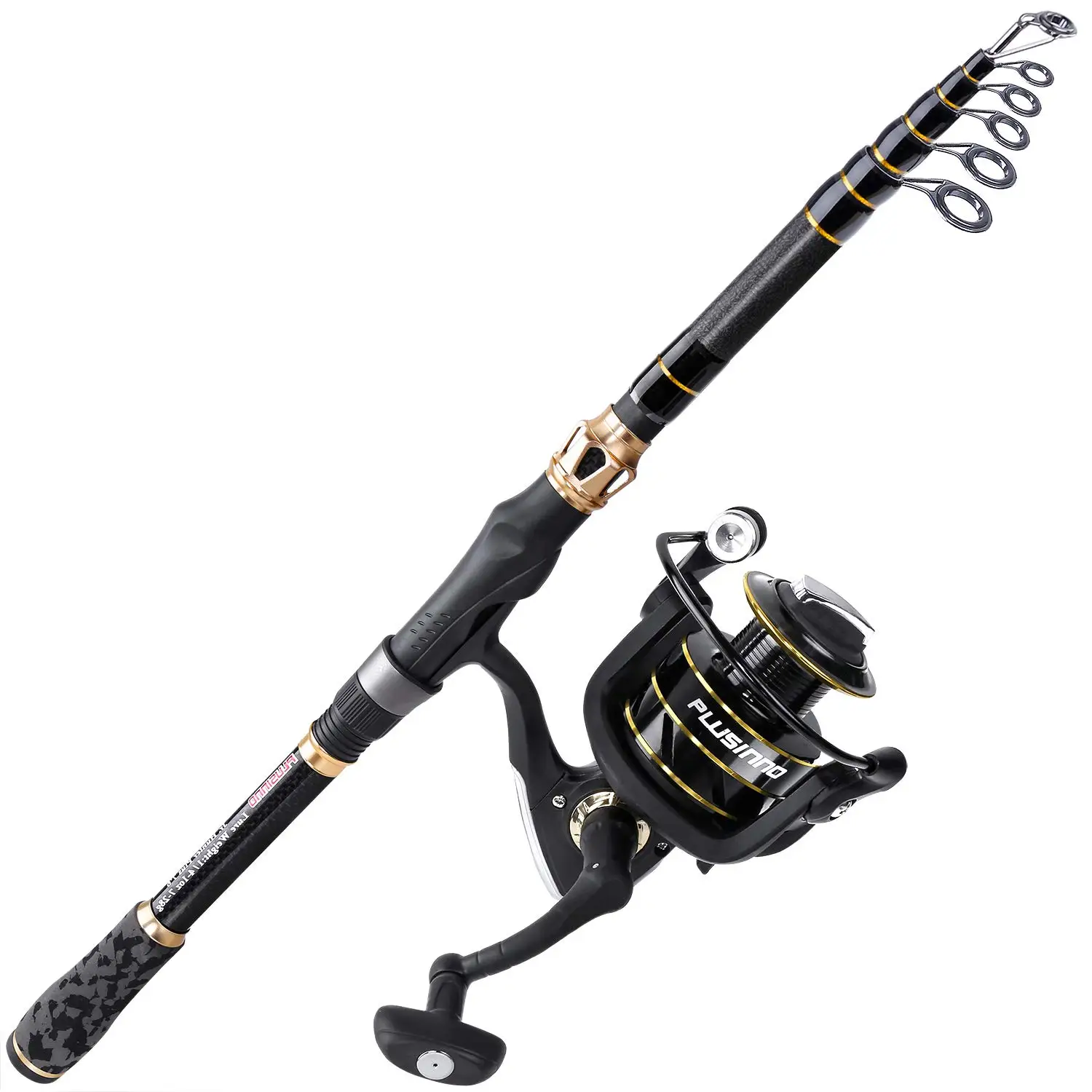 PLUSINNO Fishing Rod and Reel Combos Carbon Fiber VI Telescopic Fishing Rod with Reel Combo Sea Saltwater Freshwater Kit