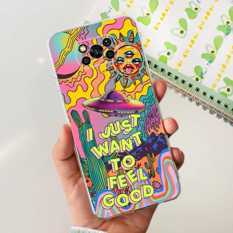 Cute Painted Soft Silicone TPU Bumper Phone Back Cover