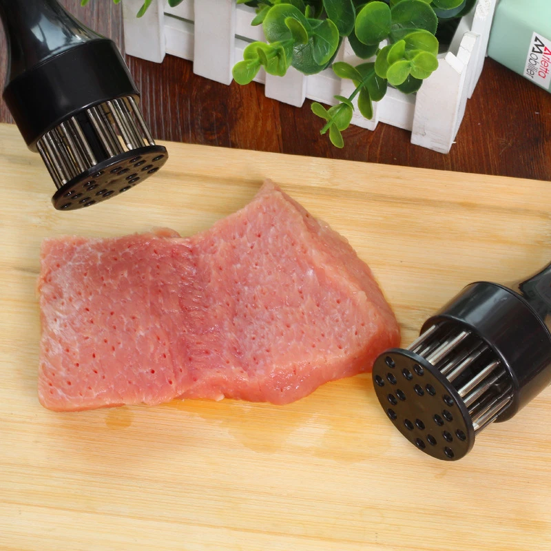 Stainless Steel Steak Meat Tenderizer Hammer Loose Meat Needle Daily Tendon Breaker Household Punching Meat Inserting Needles