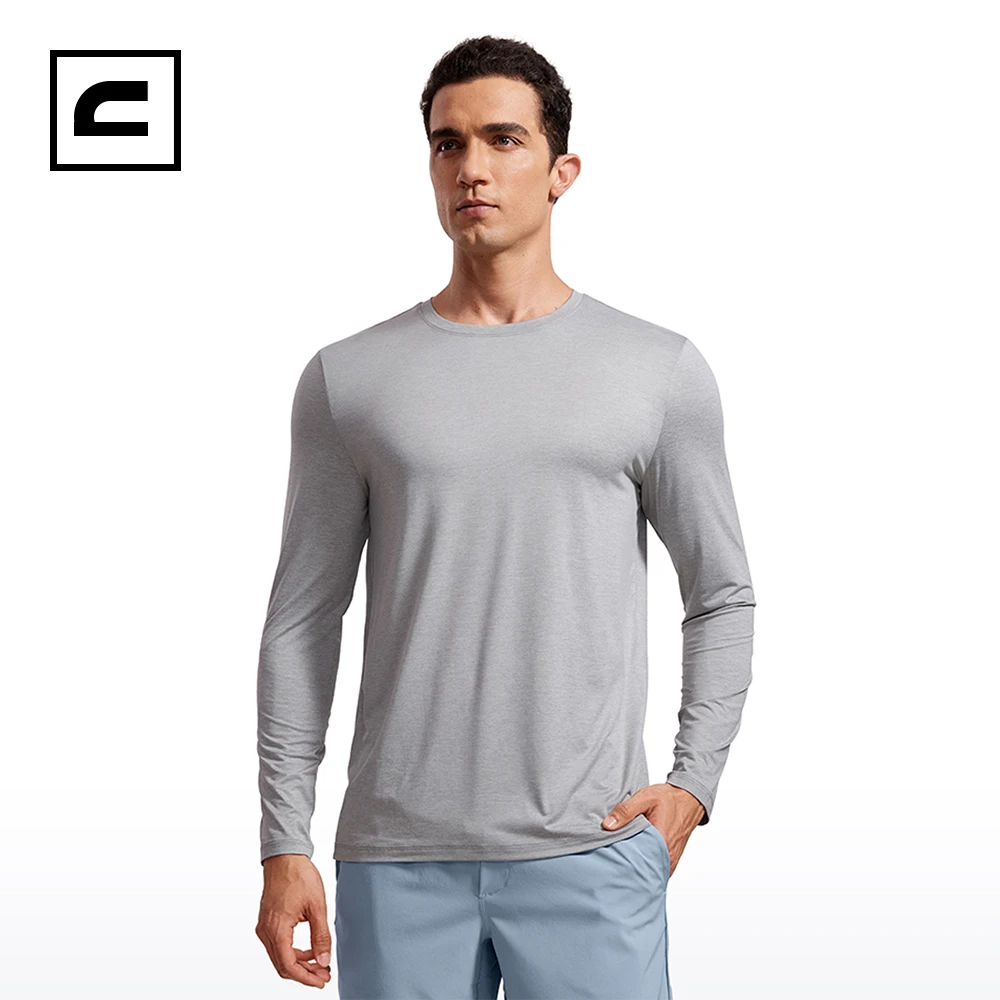 CRZ YOGA Heren Korte Mouwen Training T-Shirt Quick Dry Gym Sportieve Running T-shirts Leisteenblauw L
