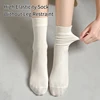 8 Pairs of Women's Spring Autumn Pure Color Simple Fashion Versatile College Style Summer Breathable Pile Socks Mid Tube Socks 3