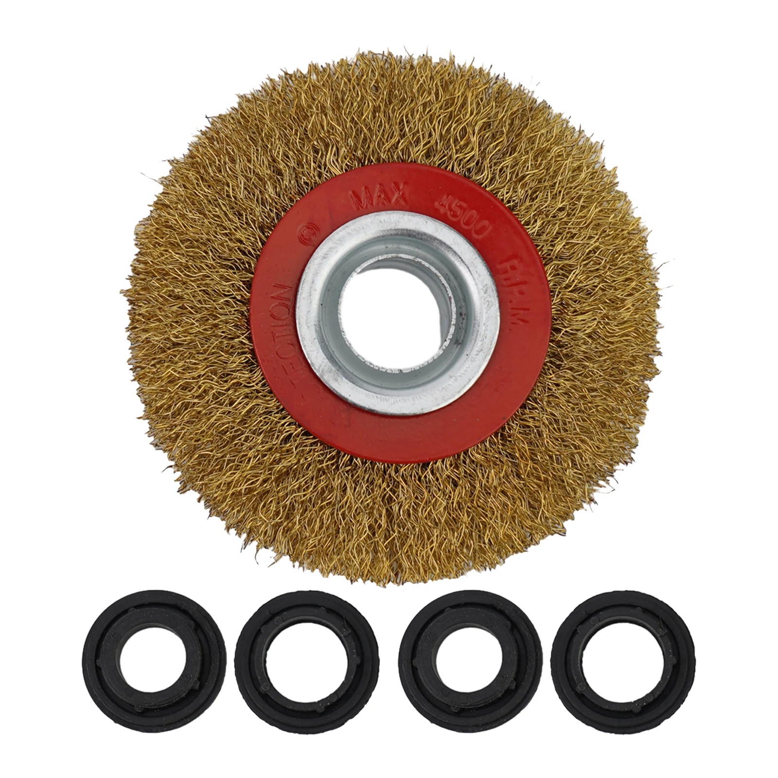 4inch Flat Crimped Wire Wheel Brush Stainless Steel Wire 20mm Bore For Angle Grinder Deburring Polishing Tools Accessories