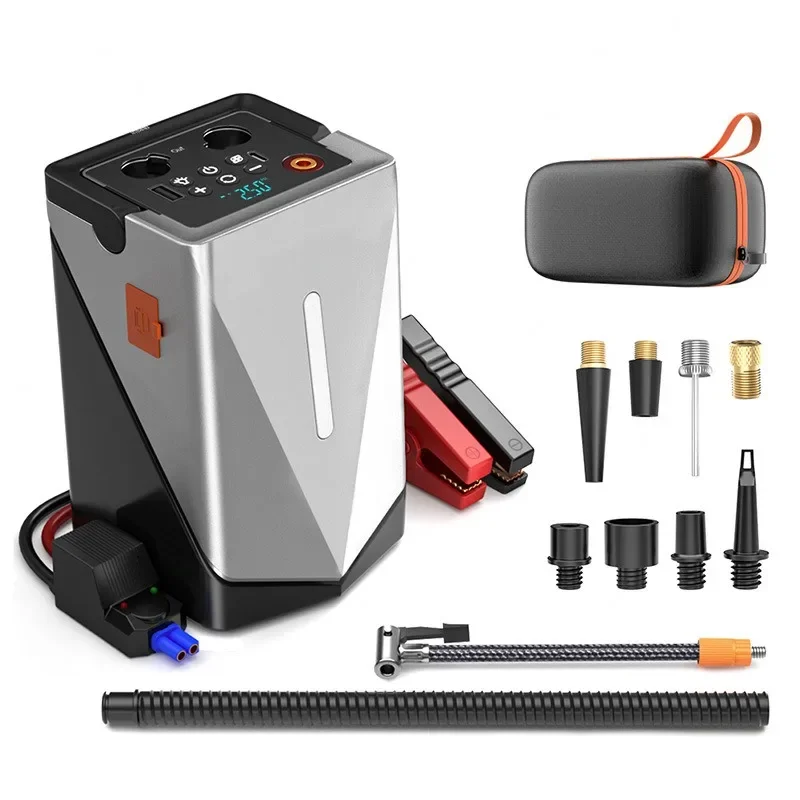 All-in-one Car Emergency Starting Power Bank Inflation Pump Suction/blow Multi-function Car Jump Starter Booster Air Compressor