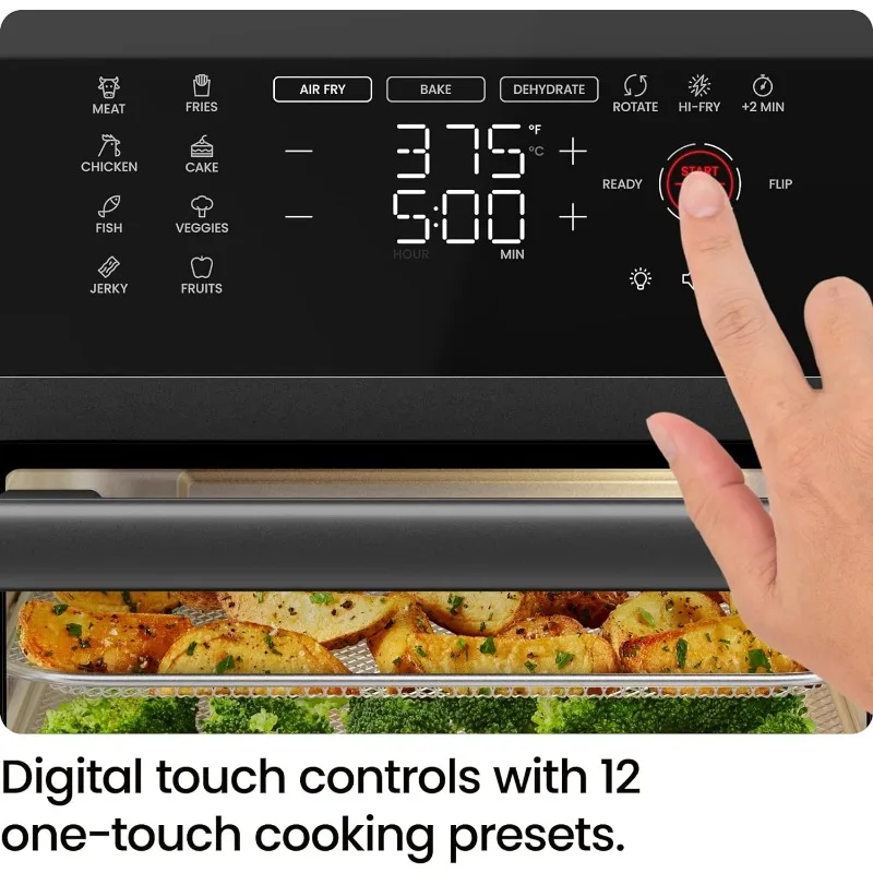 Chefman 12-Quart 6-in-1 Air Fryer Oven with Digital Timer, Touchscreen, and 12 Presets - Family Size Countertop Convection Oven 4