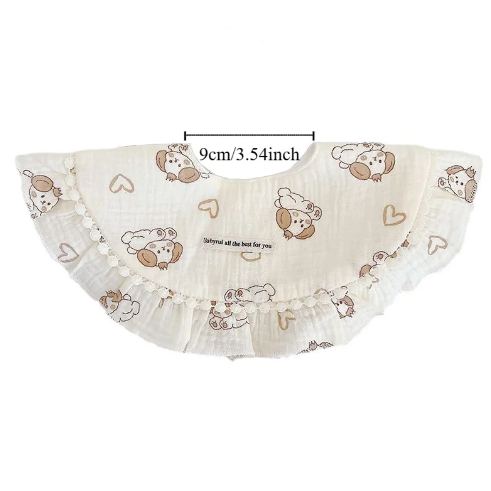 Soft Feeding Baby Cotton Bibs Round Neck Princess Baby Drooling Bibs INS Lace Saliva Towel Cloths Infant