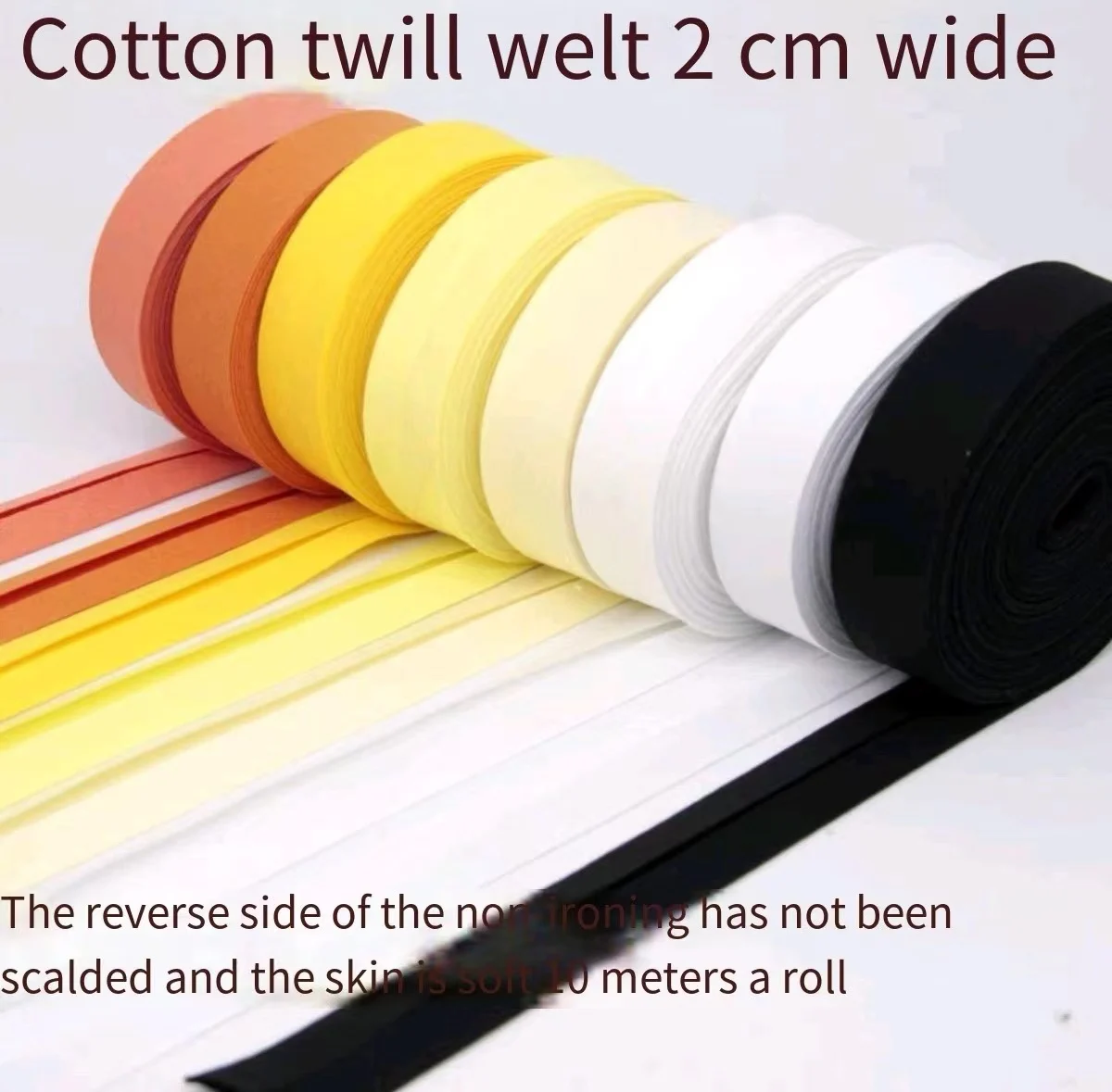 Extra Soft Cotton 20MM Silk Clothing Bias Tape for Baby Clothes 12yards/lot cotton bias tape,cotton webbing tapes