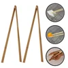 2 Pcs Bamboo Trash Tongs Grabber Clip Tool Collector Garbage Picker Clamp Elderly Litter 1