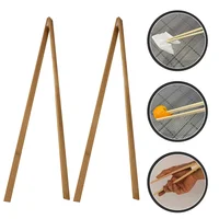 2 Pcs Bamboo Trash Tongs Grabber Clip Tool Collector Garbage Picker Clamp Elderly Litter 1
