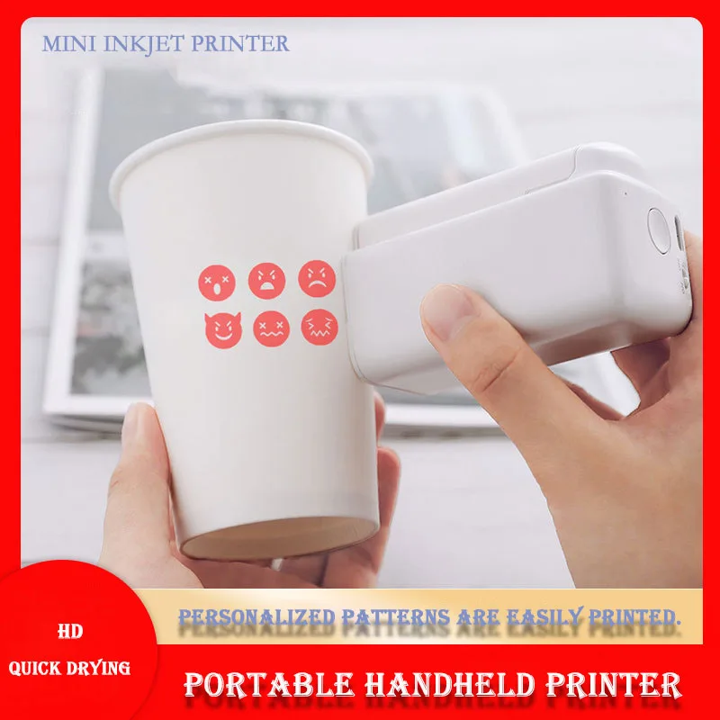 

New Printpods Portable Handheld Printer Tattoo Printer Washable Clothes Fabric Logo Quick-drying Inkjet Printer