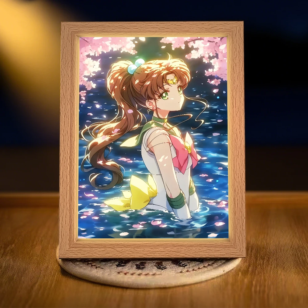 Sailor Moon LED Character Lights - Jupiter, Venus, and Usagi Bedroom & Study Decor Collection