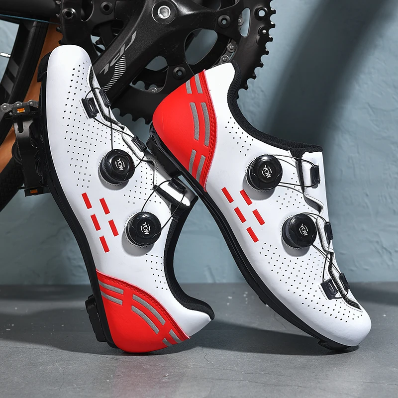 Chaussures vélo route homme SIDI ALBA 2 blanc / noir / rouge CHAUSSURES