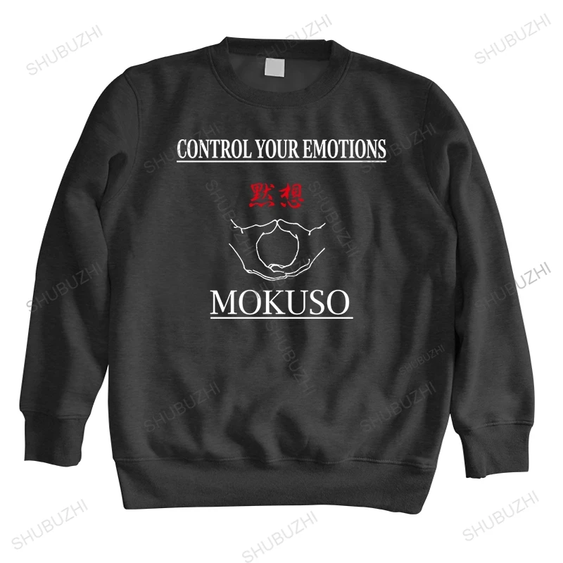 

new arrived sweatshirts men O-neck hot sale CONTROL YOUR EMOTIONS MOKUSOAEA Man Brand Bigger size cotton hoodies for boys