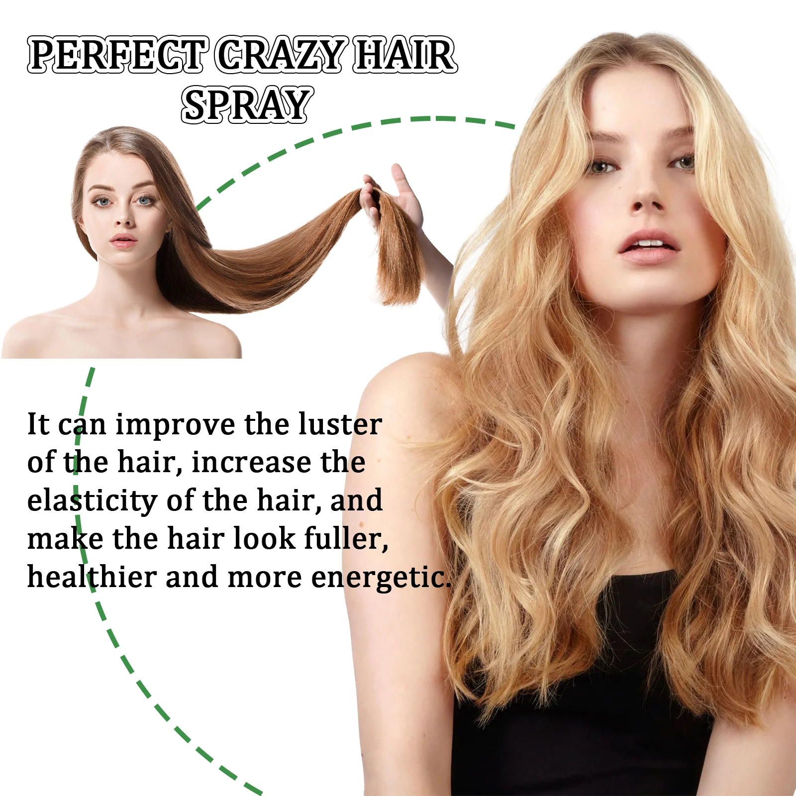 Hair Styling Spray EELHOE Hair Styling Spray No Wash Fluffy Volumising Dry Hair Atomization Fluid Travel Samples Long Lasting Styling Holding