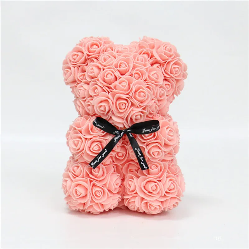 Artificial Flowers 1pc 25cm Foam Bear Rose Bear Romantic Gifts For Valentines Day Mothers Day Anniversary Wedding