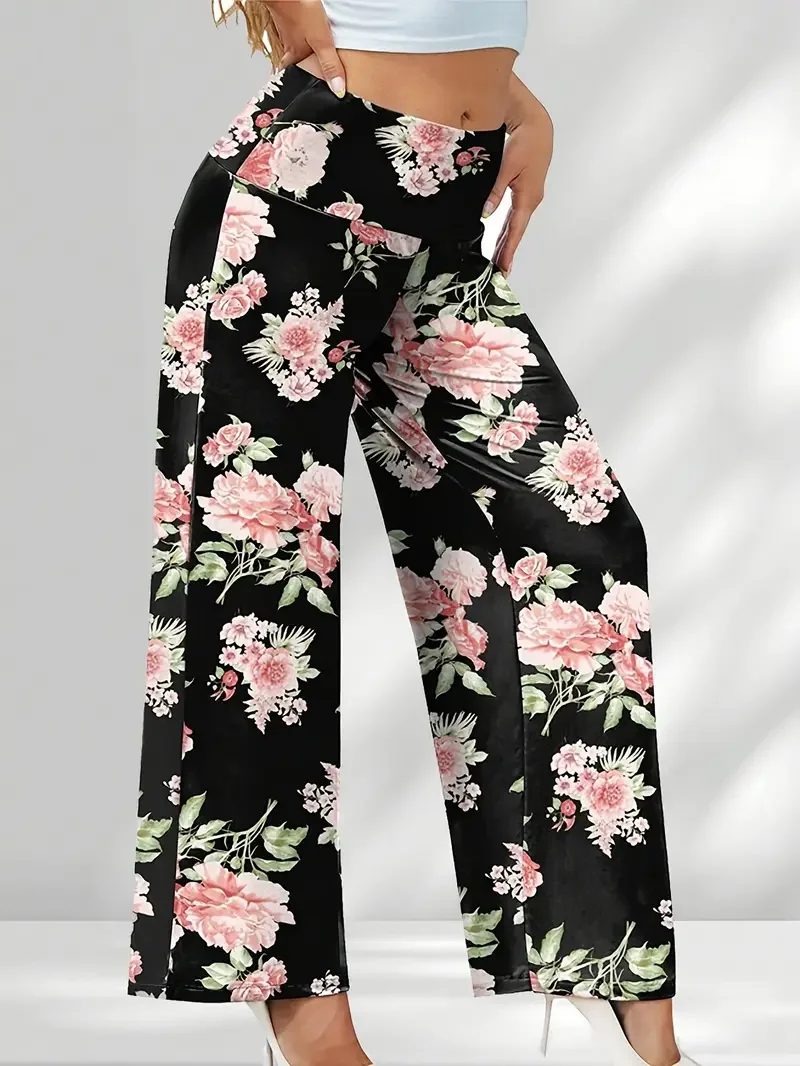 👖 Pantalon Imprimé Ajusté Grande Taille – Confort Léger & Style Été | XL-Charmes