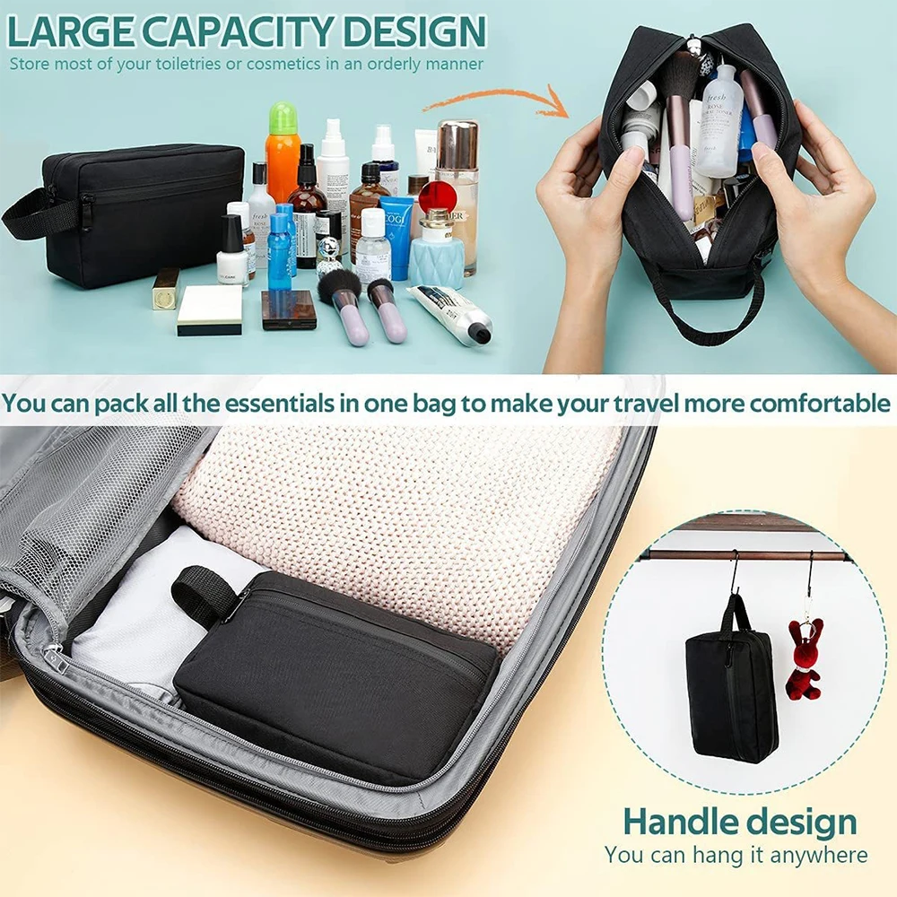 Large Waterproof Portable Toiletries and Cosmetics Bag