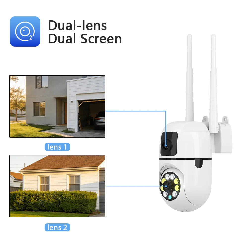 Dual Lens WiFi Minion Camera 2PCS - Indoor Outdoor Waterproof, Smart Motion Detection, Cloud Storage, Remote View Surveillance 5