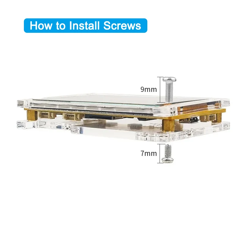 Custodia Protettiva In Acrilico Per Scheda ESP32 Con Schermo LCD 2.8 Pollici