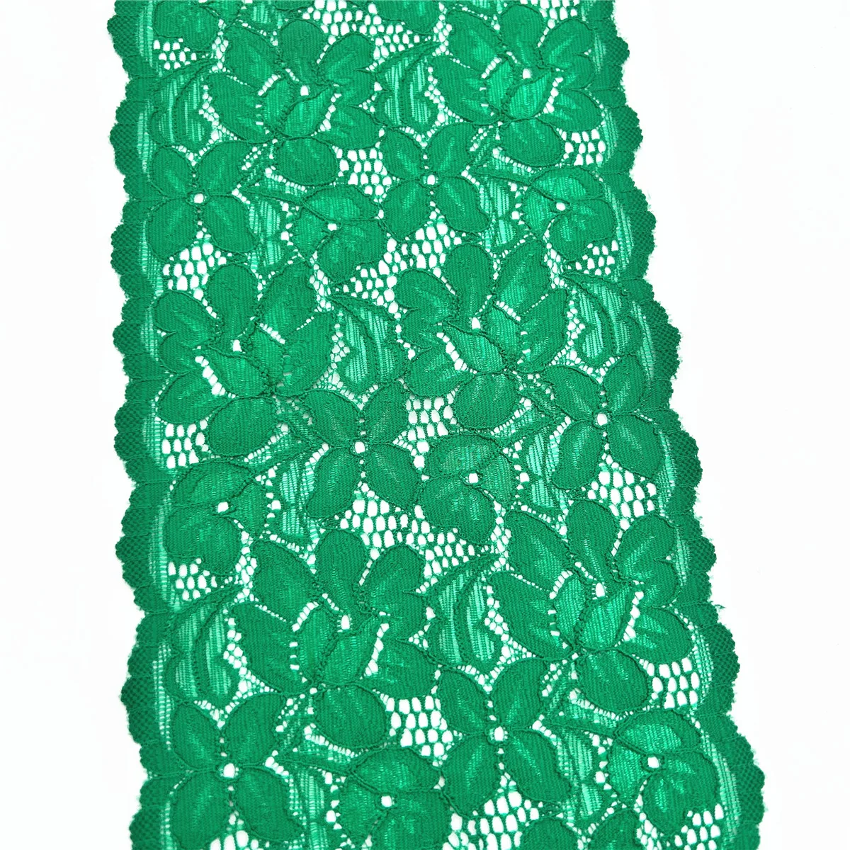 5y/lot Width 14cm Green Stretch Lace Trim 3