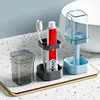 Minimalist Toothbrush Holder Set Compact Storage Organizer with Gargle Cup, Bathroom Tumbler, and Rack Space-Saving Bathroom 2