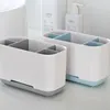 Creative Home Desktop Storage Box Bathroom Finishing Grid Storage Box Plastic Toothbrush Rack Washstand Storage Box 1