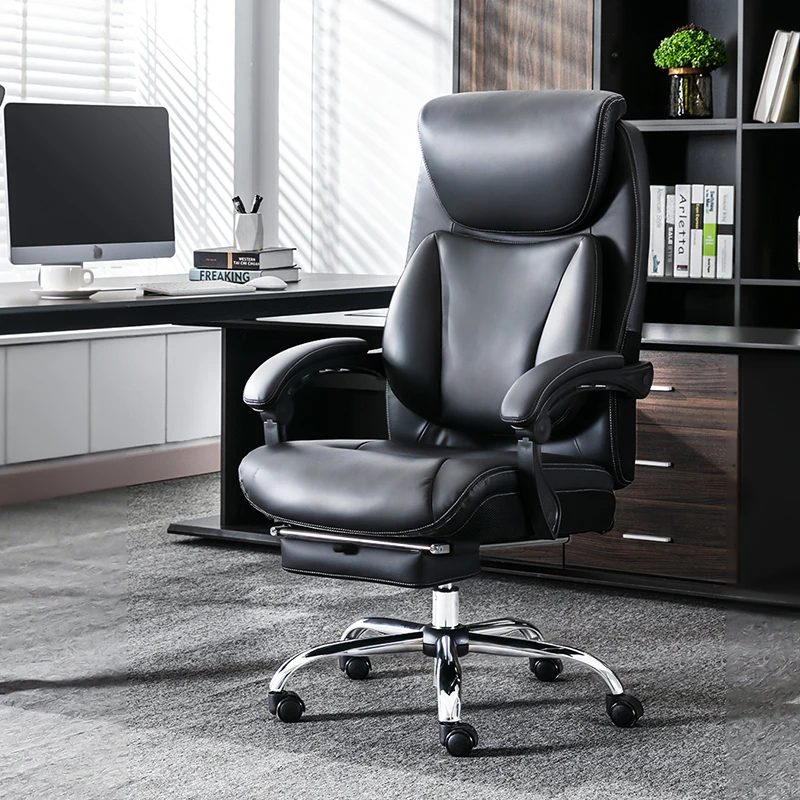 Modern Floor Nordic Chair Leather Executive Leisure Working Fashion Office Chair Design Hand Silla De Oficina Office Furniture