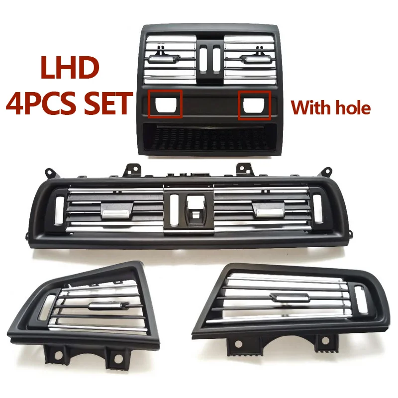 LHD RHD Autozubehör Chrom Air Vent Grille Outlet Cover Panel Ersatz für BMW 5er F10 F11 520 525 528 530 535 – Detail 3