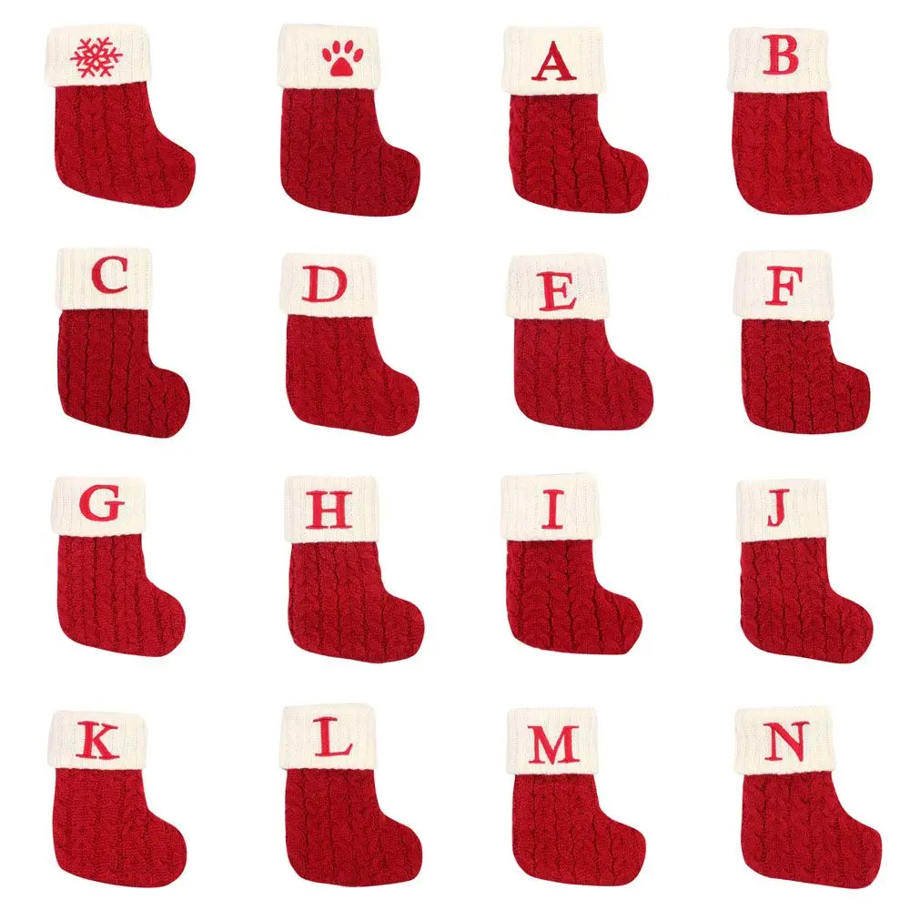 Knitted Tree Pendant Party Supplies Christmas Pendant Decor Xmas Gift Gift Holders Stockings Merry Christmas Socks