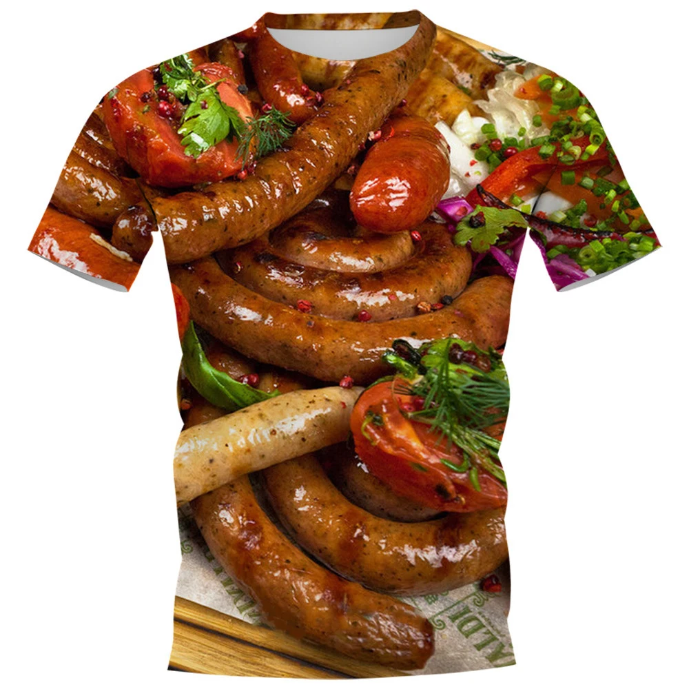 Casual 3D Print T Shirt Oversized Short Sleeve Tops