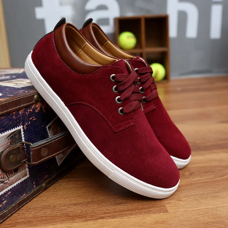 High Quality Plus Size Men Shoes Fashion Sneakers Casual Luxury Shoes Man Dress Shoes Derby Oxford Shoes Cow Suede Lace-up New