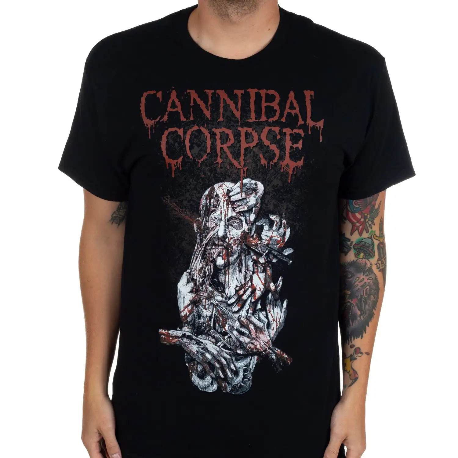 Gothic Rock Graphic T Shirts Heavy Metal Tops Hot Topics Cannibal Corpse Torn Apart T-Shirt Casual Loose Print Cottpn Tee Unisex