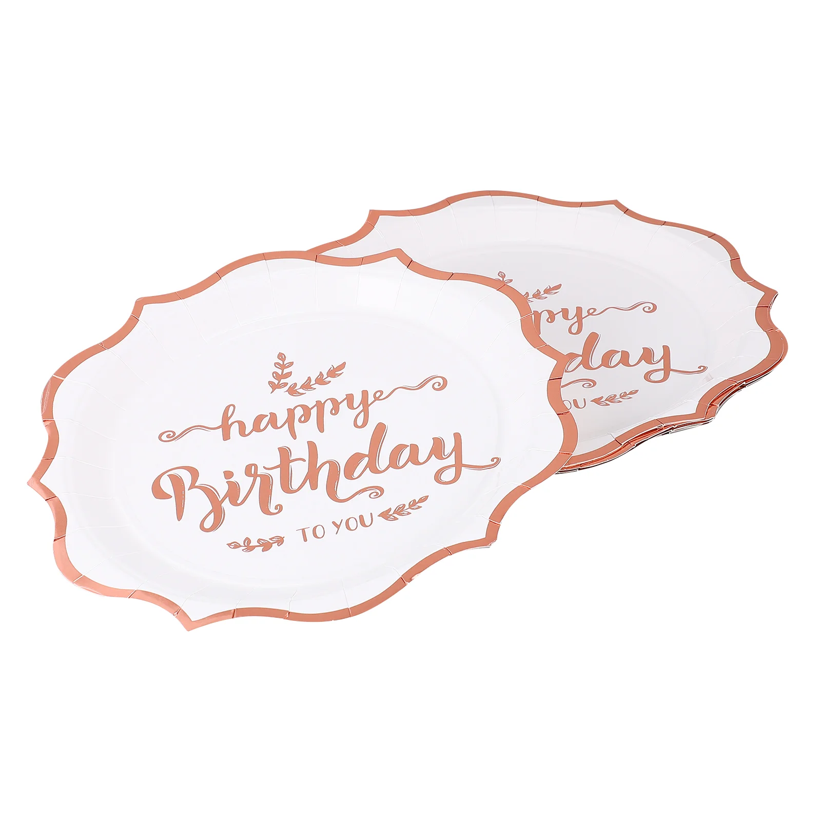 8 Pcs Cupcake Tray Birthday Party Paper Plates Hotel Bronzing White Trays Dinner