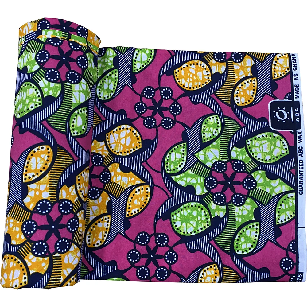 New Best African Wax Fabric fashion Ankara Polyester Material For Sew 6yards