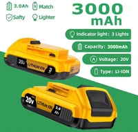 20V 3000mAh DCB200 Li-ion Rechargeable Battery For Dewalt DCB203 DCB181 DCB182 DCB201 DCB201-2 DCB205-2 L50 powertool 2