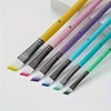 6pcs Professional Artist Paint Brushes Set - Fine Point, Wooden Handles, Nylon Round Pointed Flat Tips Multicolored Paint Brush 6