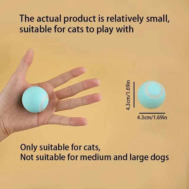 Automatic Moving Ball for Dog and Cat Smart USB Jumping Rotating Interactive Toy Chew Toy for Puppy and Kitten 6