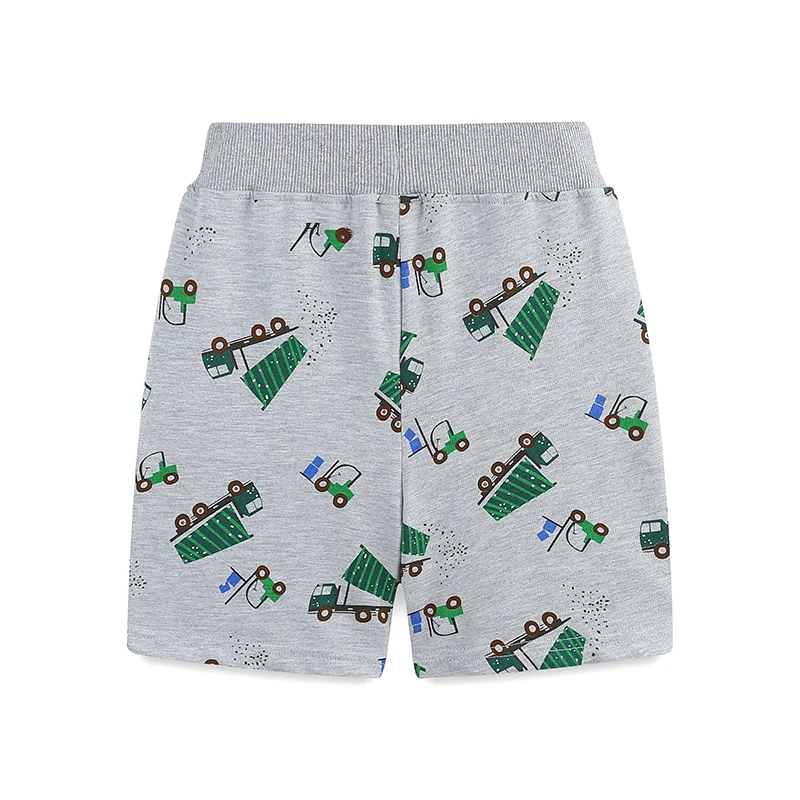 Summer Baby Boys Short Cartoon Excavators Trucks Pants Cotton Soft Comfort Children's Wear for Kids 2-7 years