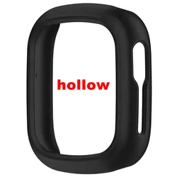 Premium Soft Protective Case for Smart Watches - Durable Protector Sleeve & Bumper Frame (Hollow black)