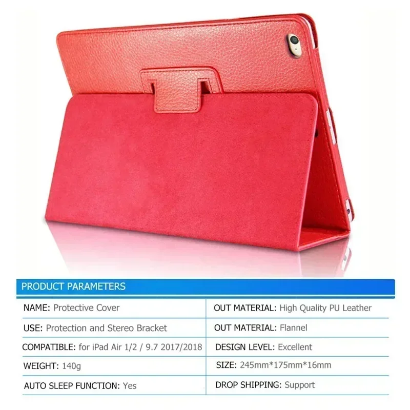 IPad Case Tablet Case For IPad 10.2 Air 2 Air 1 9.7 6th 7th 8th 9th Generation Pro 11 PU Leather Cover