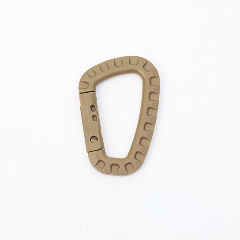 5pcs Tactical Carabiner Keychain Hard Polymer Carabiners Climbing D Rings Light Weight Spring Snap Gear Clip Utility Hooks