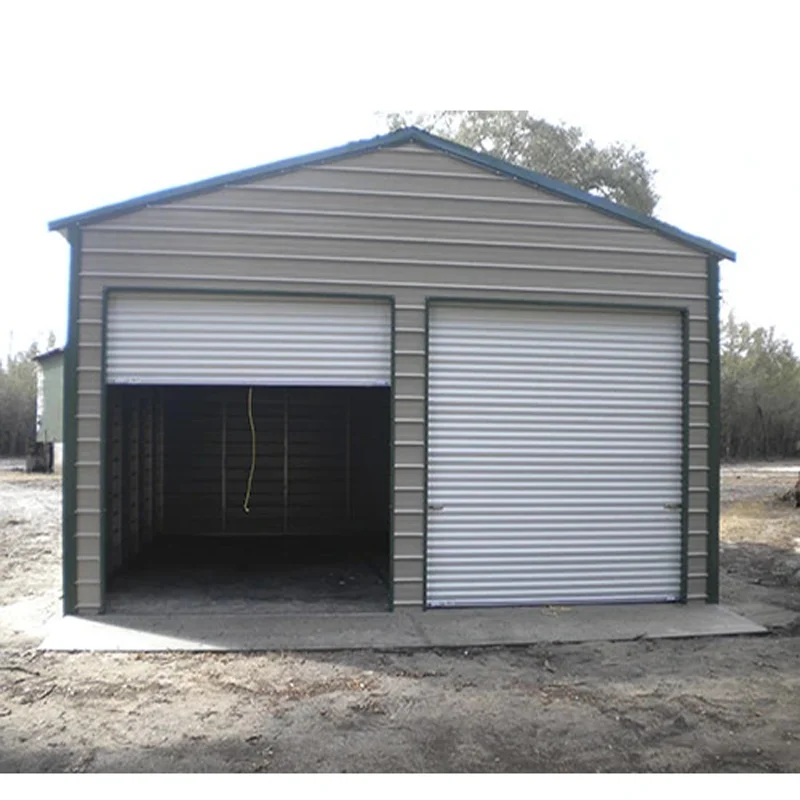 Tente garage carport acier galvanisé PE haute densité gris