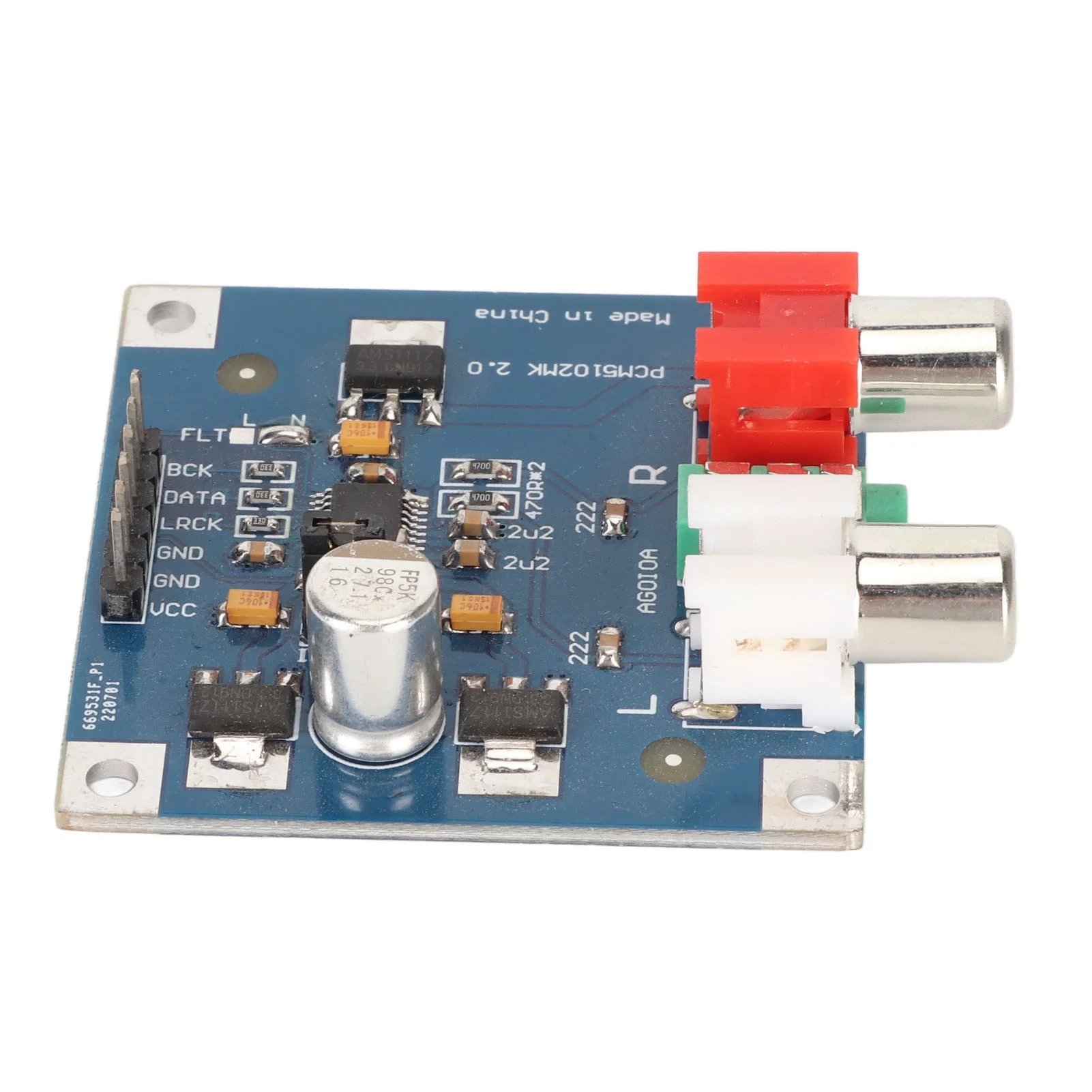 DAC 디코더 보드 I2S 입력 32비트 384K 디코더 모듈(전력 증폭기용 3.5mm 헤드폰 출력 포함)
