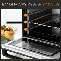 Mini four électrique, 32L, 1600W, 52,2x38,1x33,5 cm, noir, salle de bain, MCOM 6