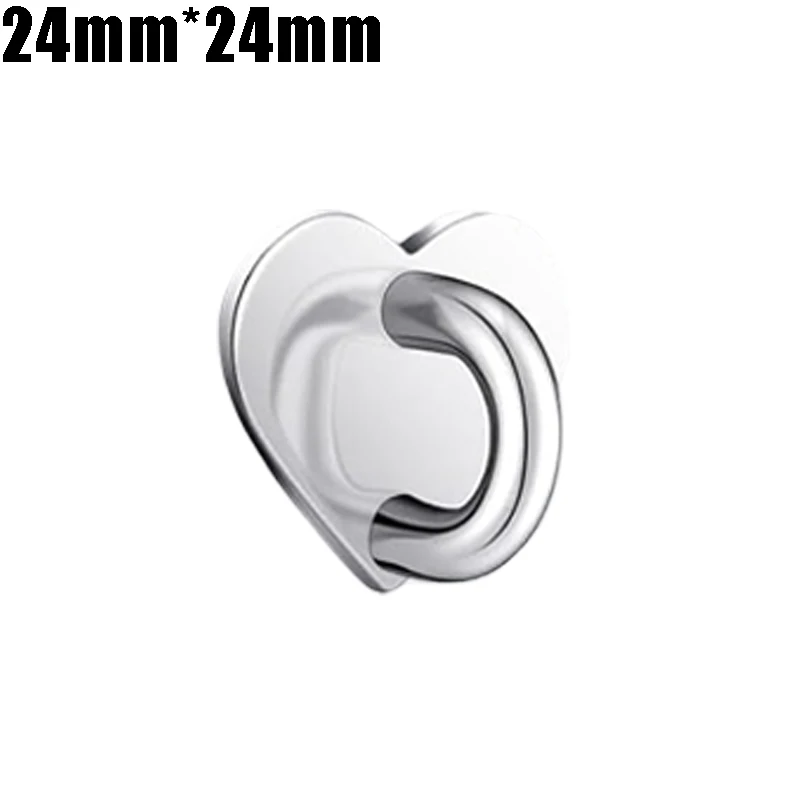 Heart Shaped Adhesive Phone Charm Hook and Metal Finger Grip Holder