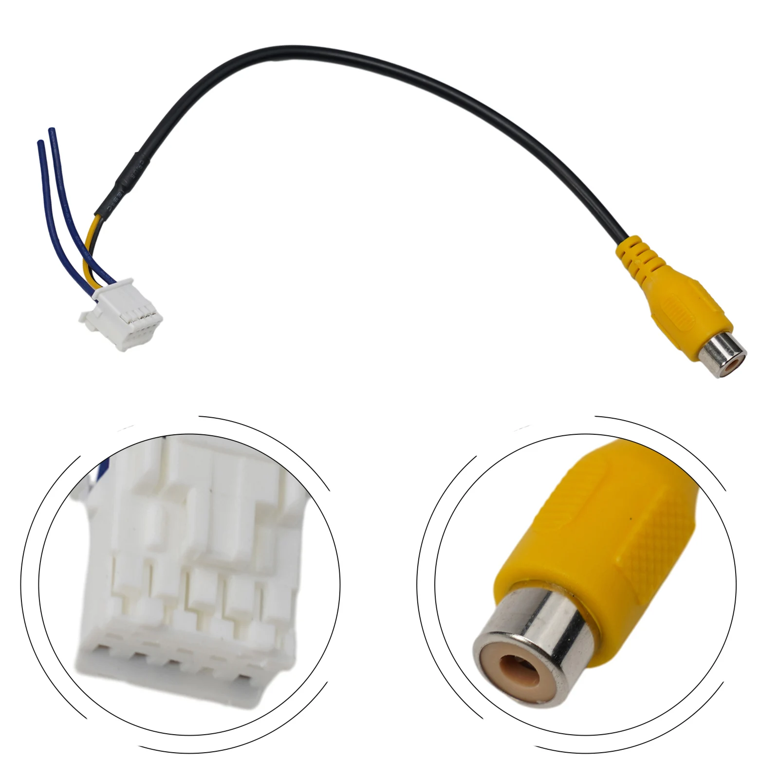 

1pcs10Pin RCA Camera Wiring-Connector Video Input ABS Cable Adapter For An Radio Yellow Cables Adapters Sockets