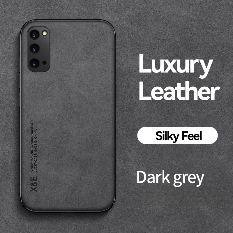 Magnetic Leather Phone Case with Silicone Shockproof Protection