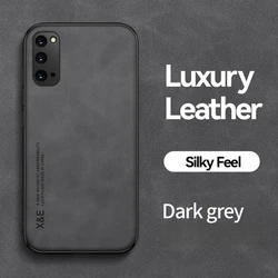 Magnetic Leather Phone Case with Silicone Shockproof Protection - Galaxy S20 Ultra (Dark grey)